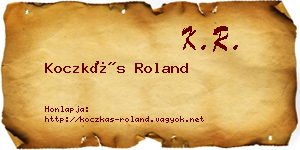 Koczkás Roland névjegykártya